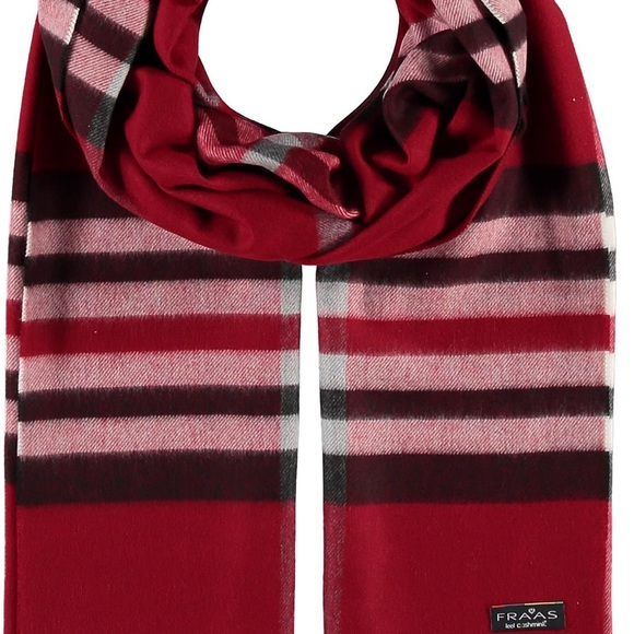 FRAAS.NEW.RED.PLAID.SCARF.WRAP - Picture 2 of 3